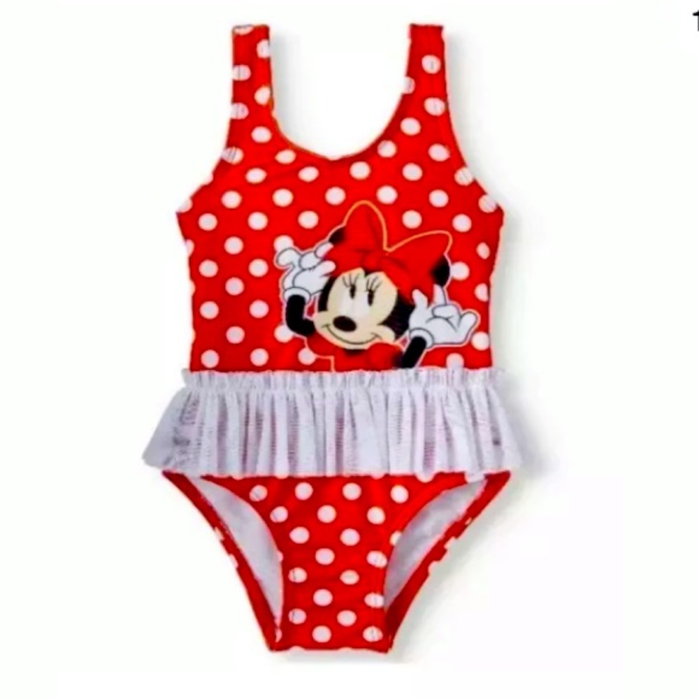 Minnie Mouse Swimsuit 0-3 M Polka Dot Ruffles Tutu